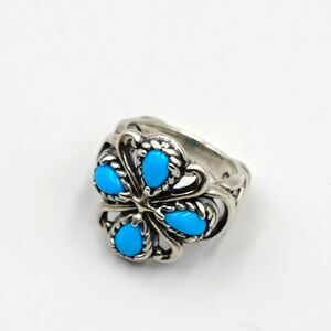 Vintage Carolyn Pollack Relios Sterling Silver 925 Turquoise Ring Sz 5.5
